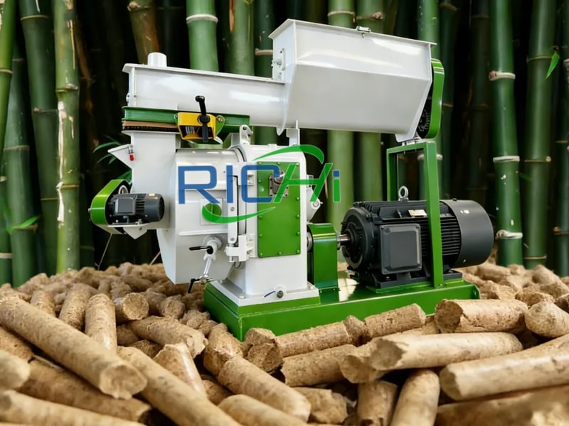 Pellet machine and pellets for finished product specification planning